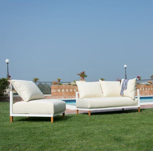 Canapé modulable - FLOR - Pircher - contemporain / de jardin / en tissu