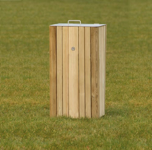 Poubelle publique - ADAMO - Pircher - en bois / avec couvercle / contemporaine