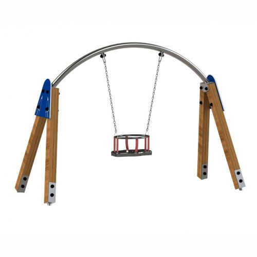 Balançoire en métal - PSYCHE - Bragmaia - en bois / en HDPE / pour parc de jeux
