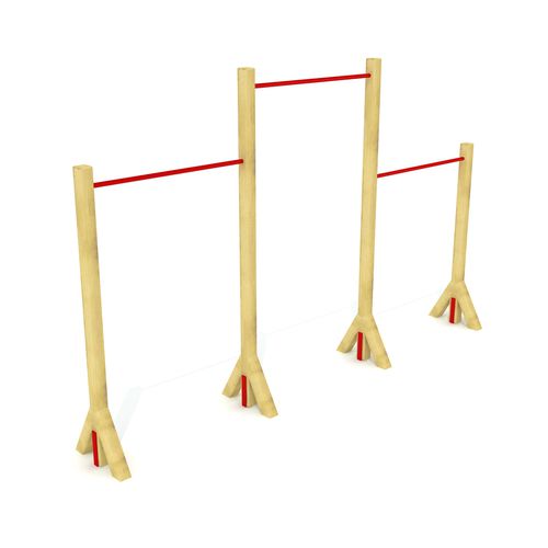 Barre de traction triple - MAE-004 - Mertoglu - en bois / d'extérieur / pour aire de jeux