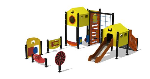 Structure de jeu pour aire de jeux - duki - Mertoglu - pour établissement public / en HDPE / en métal