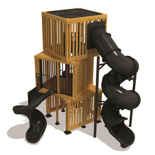 Structure de jeu pour aire de jeux - mas-166 - Mertoglu - pour collectivité / en bois / en métal