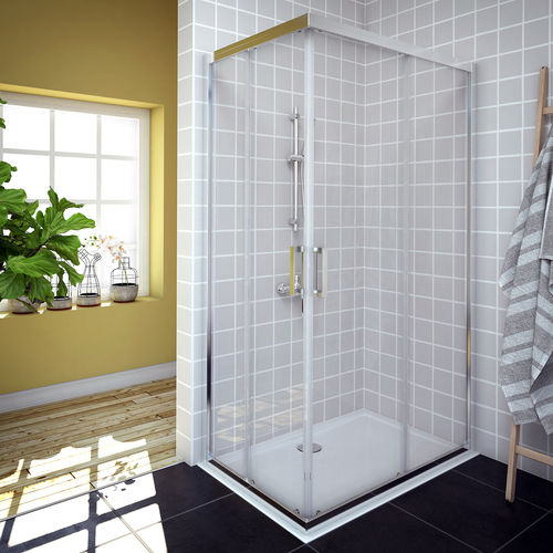 Paroi de douche coulissante - SAVANA D+D - Aquaestil plus - d'angle / en verre trempé / professionnelle