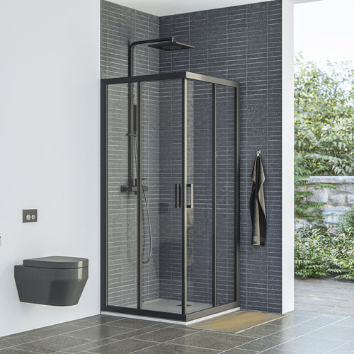 Paroi de douche coulissante - SAVANA - Aquaestil plus - carrée / d'angle / en verre trempé