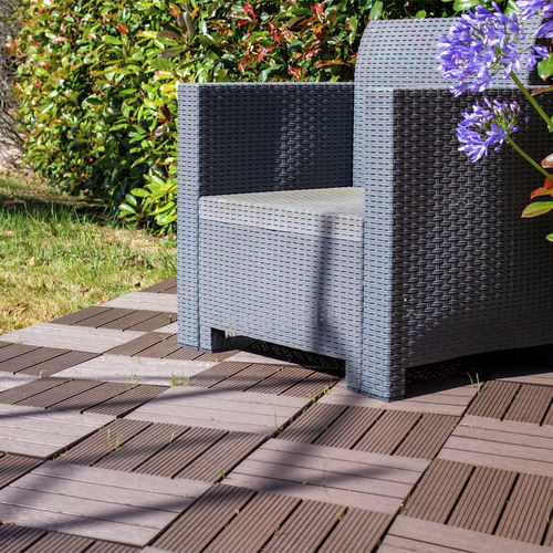 Lame de terrasse en bois composite - IZIDECK  - Geometriktarget - aspect bois / antidérapante / résistante aux UV