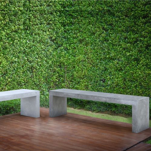 Banc de jardin classique - REGULAR - Modern Line - en béton / fait main