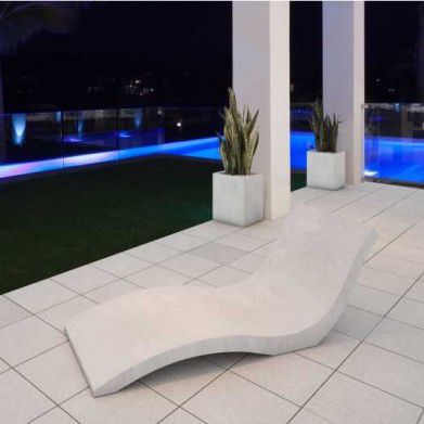 Bain de soleil contemporain - HARMONY - Modern Line - en béton / de jardin