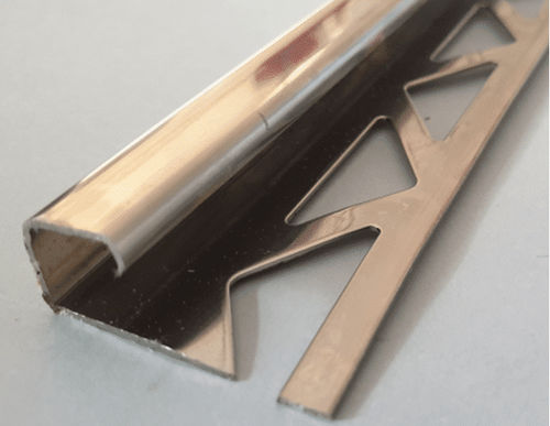 Profilé de finition en inox - DEVAUD SAS - pour carrelage / rectangulaire / argenté