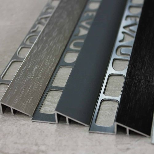 Profilé de transition en aluminium - DEVAUD SAS - pour carrelage / rectangulaire / argenté