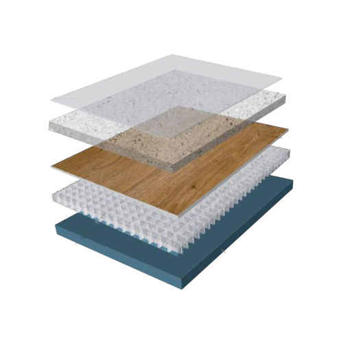 Revêtement de sol en PVC - POPFLOOR ISAFE - Pure Health - en polyuréthane / pour le tertiaire / en lames
