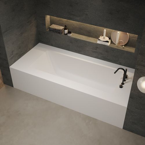 Baignoire pour habitat - AQUILA 1 - Riluxa - en Corian® / contemporaine / blanche