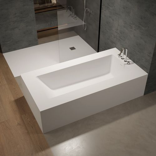 Baignoire pour habitat - AQUILA 3 - Riluxa - en Corian® / contemporaine / blanche