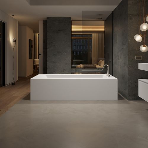 Baignoire à poser - AQUILA 4 - Riluxa - pour habitat / en Corian® / contemporaine