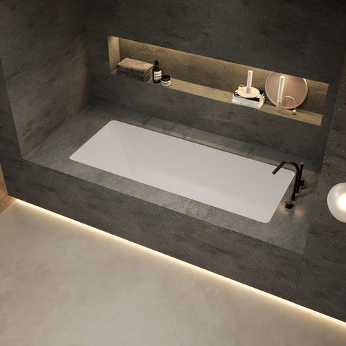 Baignoire pour habitat - AQUILA - Riluxa - en Corian® / contemporaine / marron