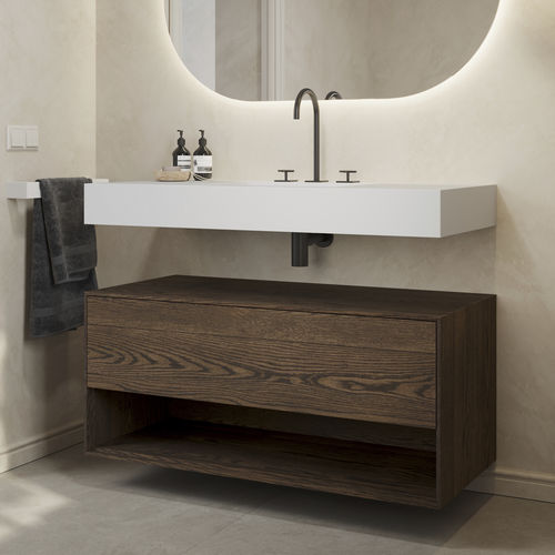 Meuble de salle de bain moderne - ATHENA EDGE - Riluxa - résidentiel / professionnel / en chêne