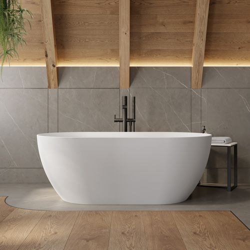Baignoire ovale - ARA - Riluxa - en îlot / pour habitat / en Corian®
