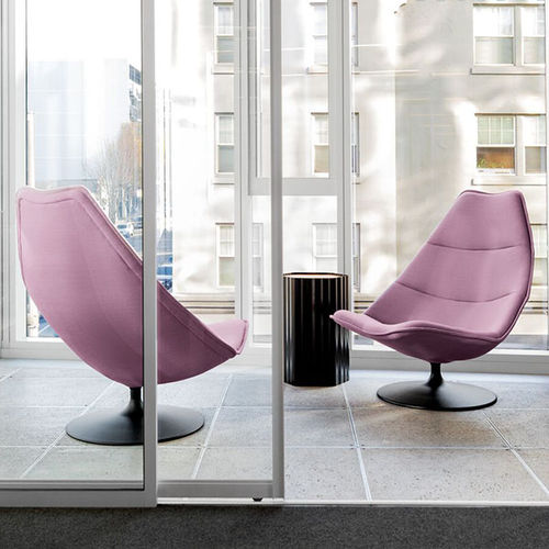 Fauteuil contemporain - F500 SERIES - STUDIO TK - en tissu / à dossier haut / noir