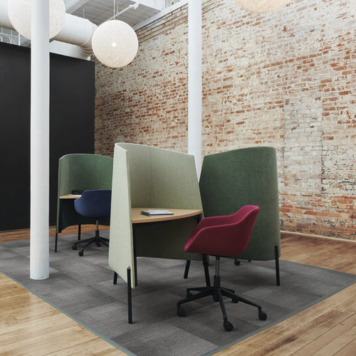 Bureau pour open space - Fractals Nook - STUDIO TK - sur pied / contemporain / en placage de bois