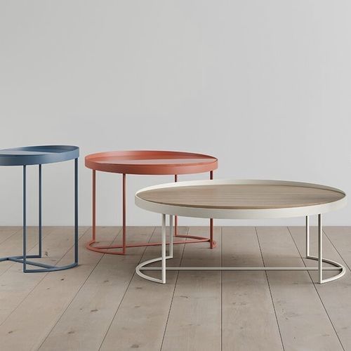 Table basse contemporaine - Sly - STUDIO TK - en verre laqué / en placage de bois / en stratifié