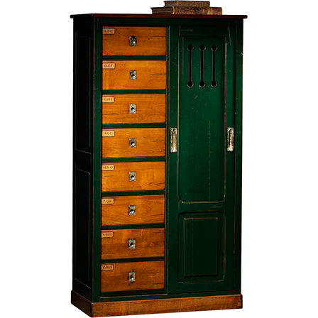 Armoire de classement haute - MM-171 - Félix Monge - en bois / avec porte battante / à tiroirs