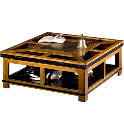 Table basse classique - CT-1003 - Félix Monge - en bois / avec piètement en bois / carrée