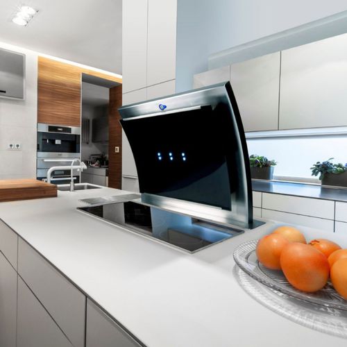 Hotte de plan de travail - LA-80-TRIF-DWN - Luxair Cooker Hoods Kitchen Extractors - avec éclairage intégré