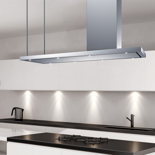 Hotte îlot - LA-120-AREZZO-ISL-SS - Luxair Cooker Hoods Kitchen Extractors - avec éclairage intégré