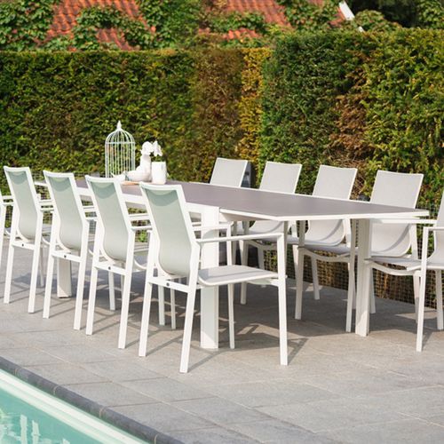 Table à manger contemporaine - LILLE - Hartman Outdoor Products BV - en aluminium / rectangulaire / à rallonge