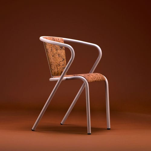 Chaise contemporaine - BICAchair - BICA chair - d'intérieur / en liège / avec piètement en acier