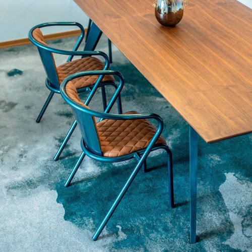 Ensemble table et chaises contemporain - BICAdine & BICAchair - BICA chair - d'intérieur / en placage de bois / en bois massif