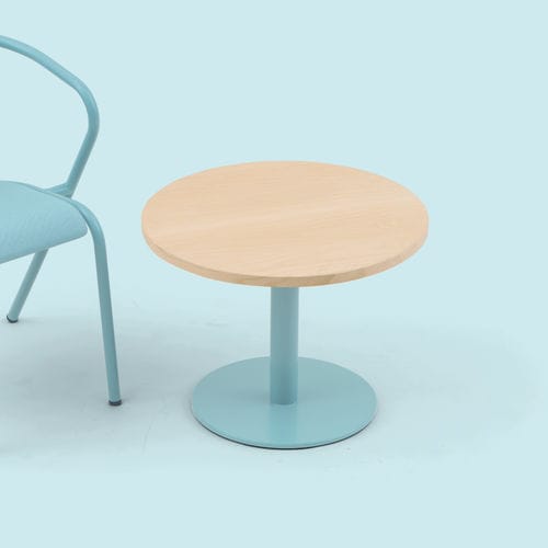 Table d'appoint contemporaine - BICAtable Central Low - BICA chair - en placage de bois / en marbre / avec piètement en acier