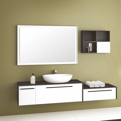 Meuble vasque suspendu - FRAME 5 - IOTTI BY MENOZZI - en bois / contemporain / avec étagère intégrée