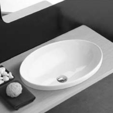 Vasque à poser - SOFTLY/OS - IOTTI BY MENOZZI - en céramique / ovale / contemporaine