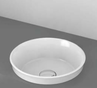 Vasque semi-encastrée - SKIN/TS - IOTTI BY MENOZZI - en Solid Surface / ronde / contemporaine