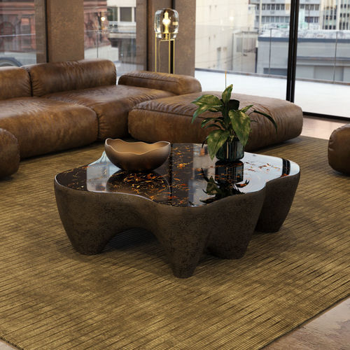 Table basse design organique - ODYSSEY - KARPA - en marbre / avec piètement en fibre de verre / avec piètement en résine