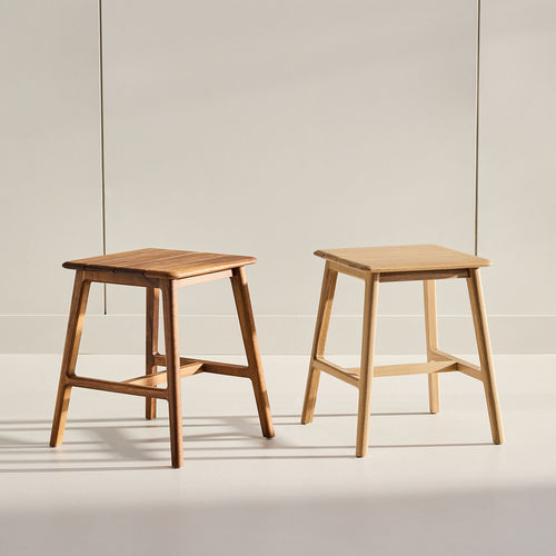 Tabouret contemporain - The Offcuts - KASTELLA - en chêne / en noyer américain / avec piètement en chêne
