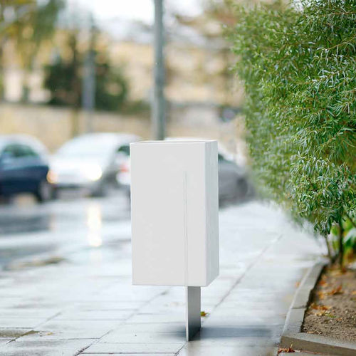 Poubelle publique - TILA - PREFAC MYWAY - en acier galvanisé / en béton / contemporaine