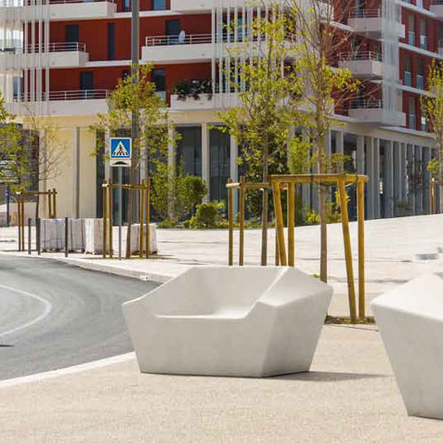 Chaise contemporaine - CUTTING - PREFAC MYWAY - d'extérieur / en béton / pour établissement public