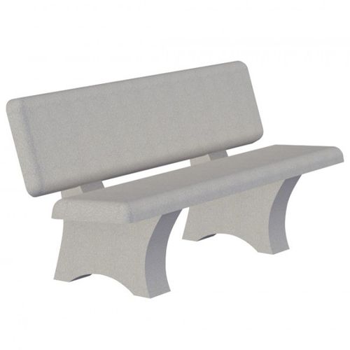 Banc public classique - AUGUSTA - PREFAC MYWAY - en béton / avec dossier