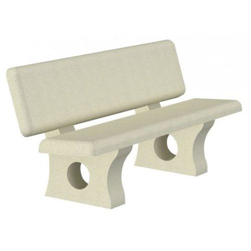 Banc public classique - MANHATTAN - PREFAC MYWAY - en béton / avec dossier
