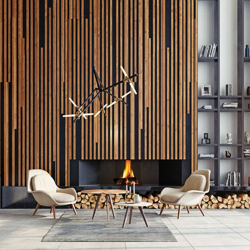 Foyer fermé à bois - VINCI ONE - Polyflam - à 1 face / à 3 faces / en acier corten