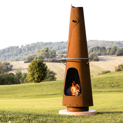 Cheminée à bois - Polyflam - à poser / sur pied / simple face