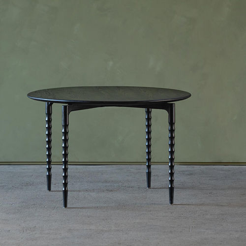 Table à manger contemporaine - RIPPLE - VOGEL - en iroko / en bois / avec piètement en iroko
