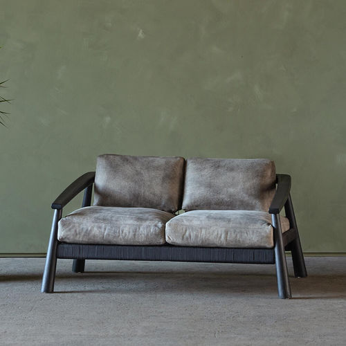 Canapé contemporain - MAGNET - VOGEL - en cuir / en corde / avec coussin amovible