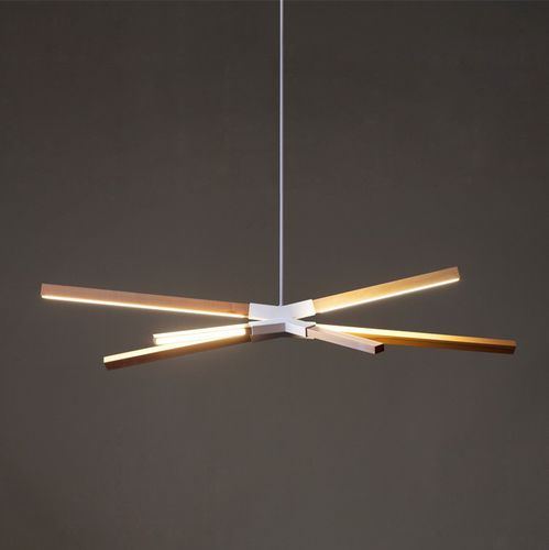 Luminaire suspendu - SKY BANG - Stickbulb - à LED / en bois