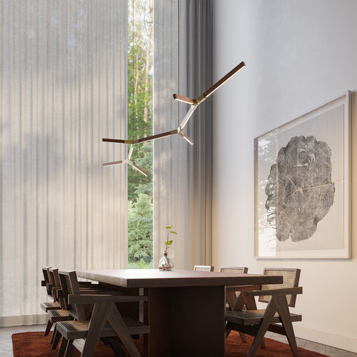 Suspension - BRANCHING BOUGH - Stickbulb - en acier / en bois massif / contemporaine