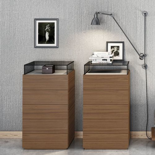 Chiffonnier contemporain - KLAS 5S - EMEDE - en bois / en verre / en céramique