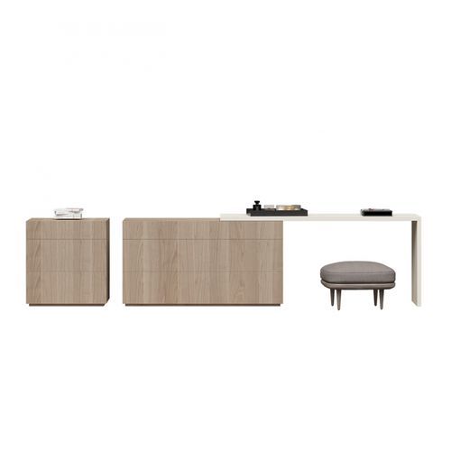 Bureau sur pied - PLINTO  - EMEDE - contemporain / en bois / droit