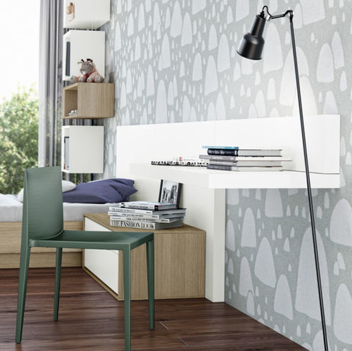 Bureau mural - SUSPENDIDO - EMEDE - contemporain / en chêne / en bois laqué