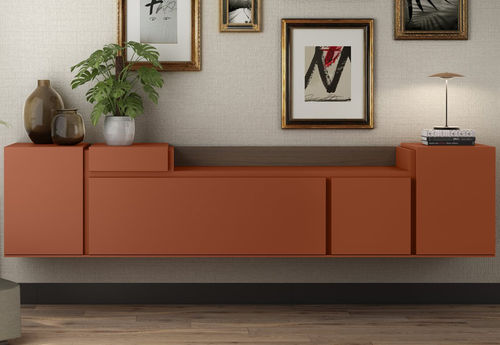 Buffet mural - Connector 09_2 - EMEDE - contemporain / en bois / en marbre